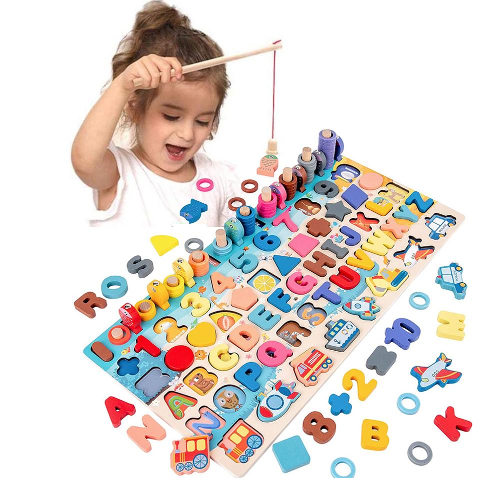 Planche éducative Montessori 5 en 1