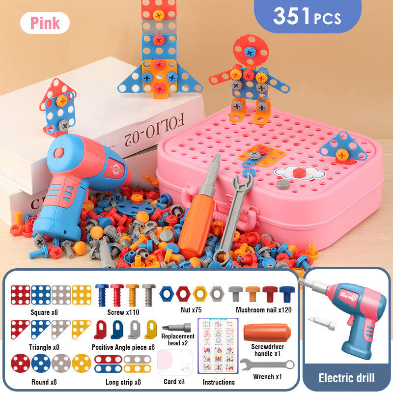 Montessori electric screwdriver toolbox toy