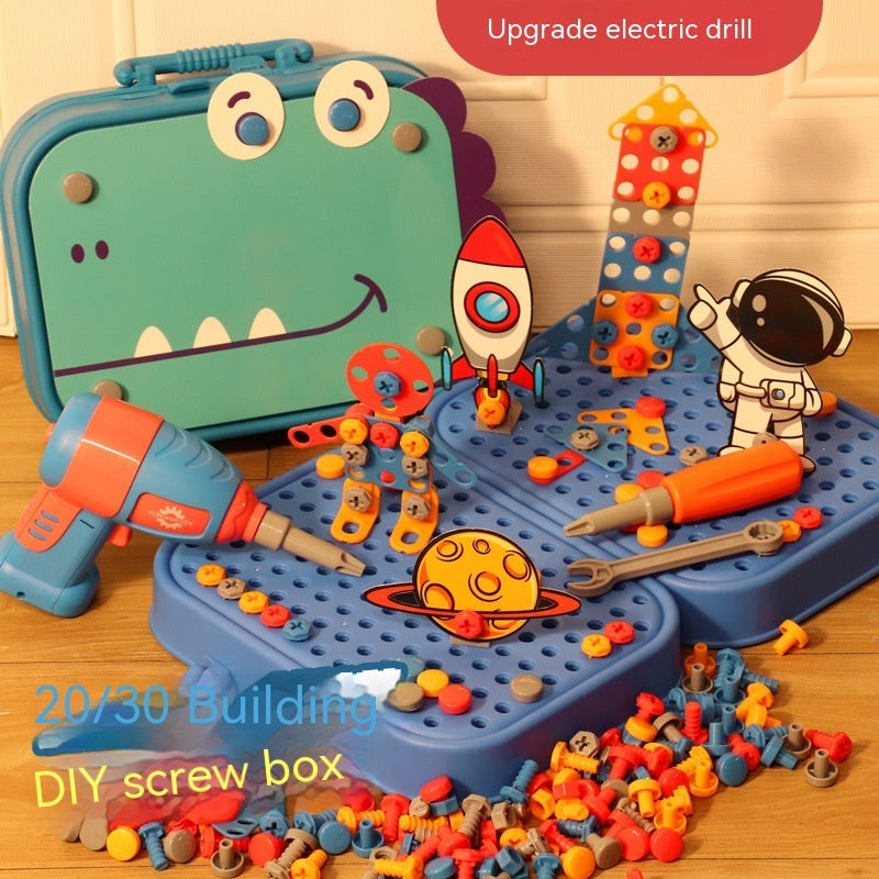 Montessori electric screwdriver toolbox toy