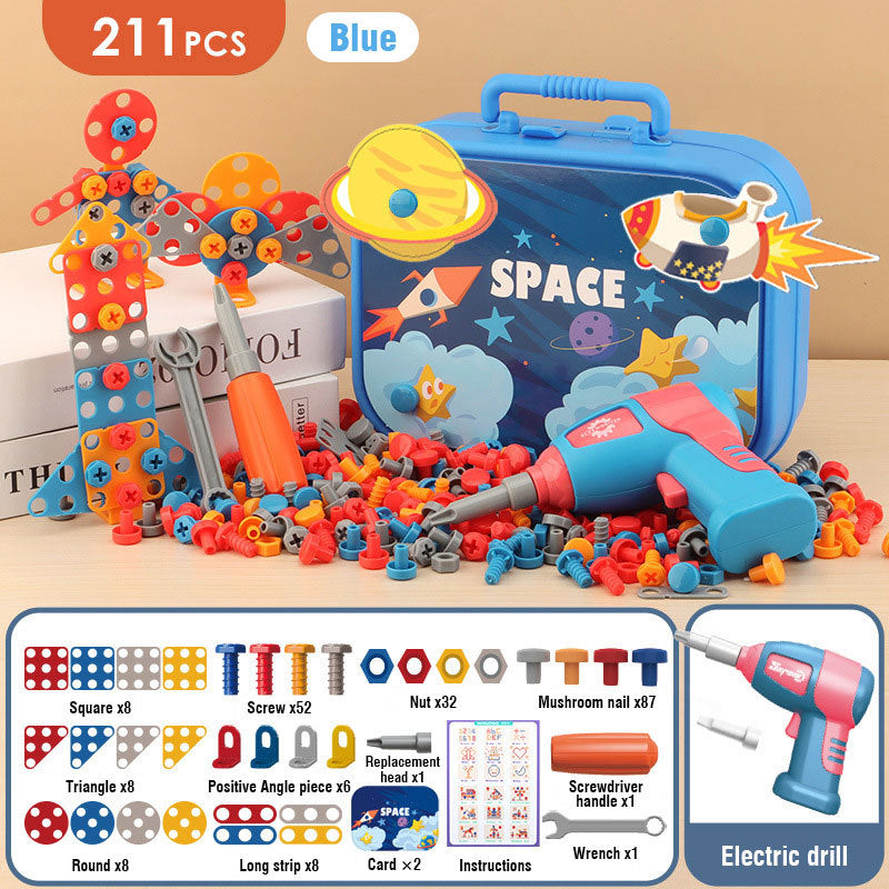 Montessori electric screwdriver toolbox toy
