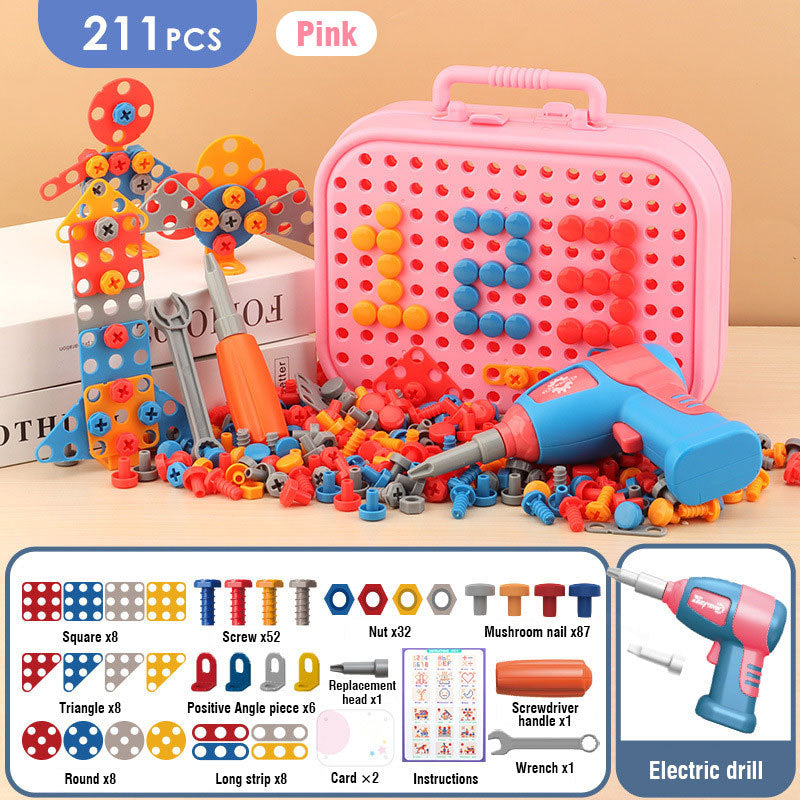 Montessori electric screwdriver toolbox toy