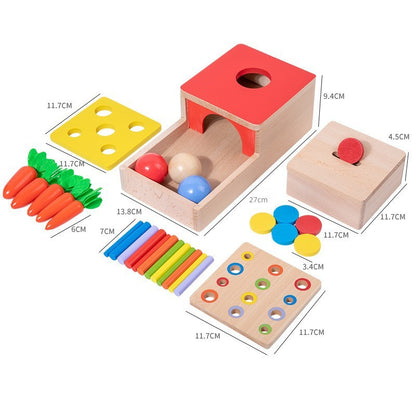 Four-in-one Montessori Teaching Aids Drawer Coin Box Toys